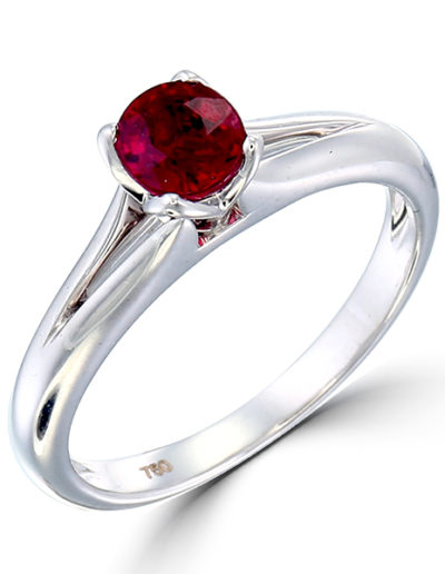 Ruby Tulip ring 0.78 ct