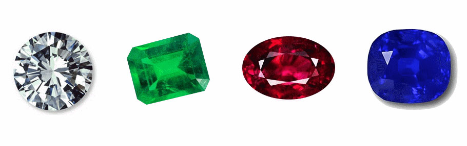diamant émeraude rubis saphire